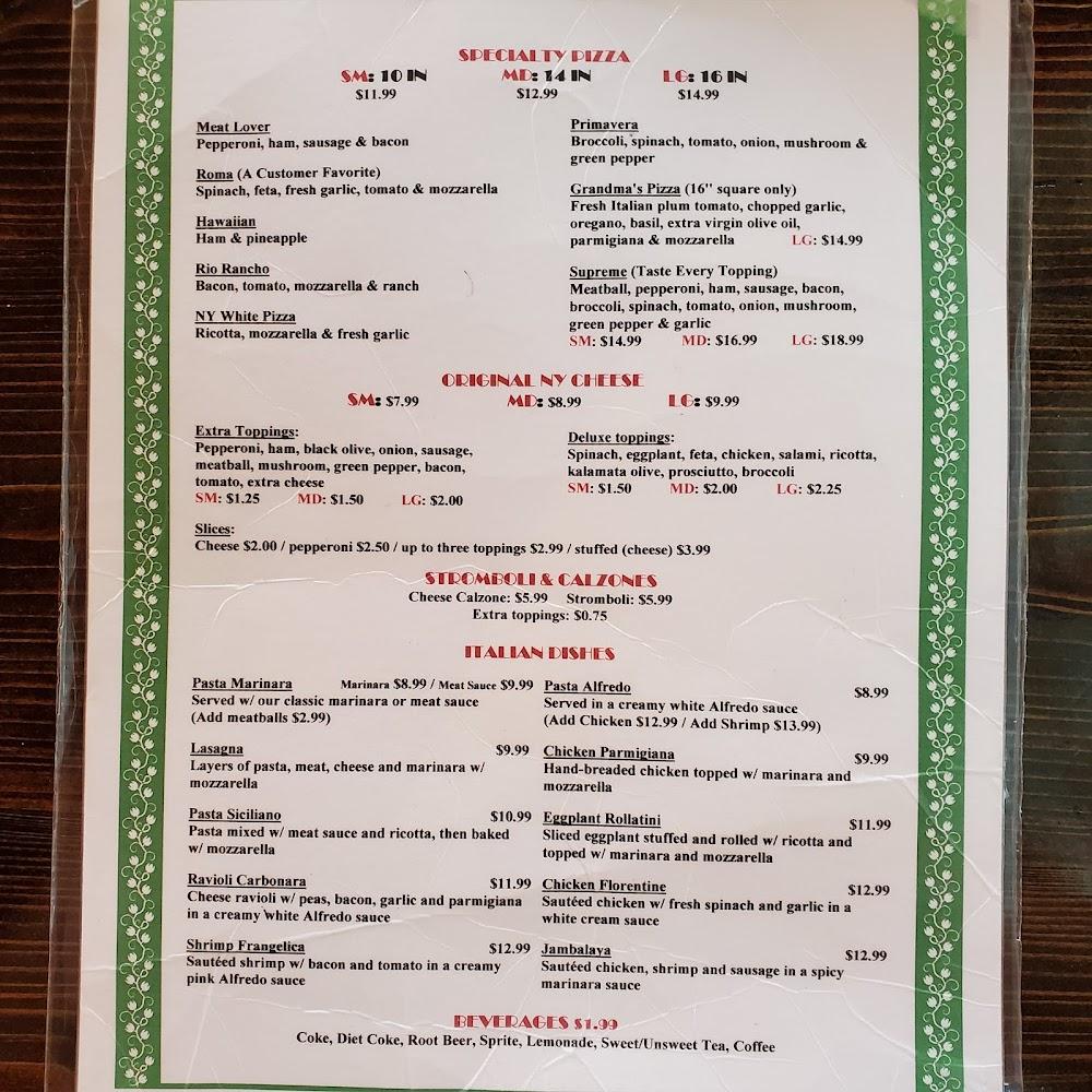 Tony's Italian Restaurant Menu image 3